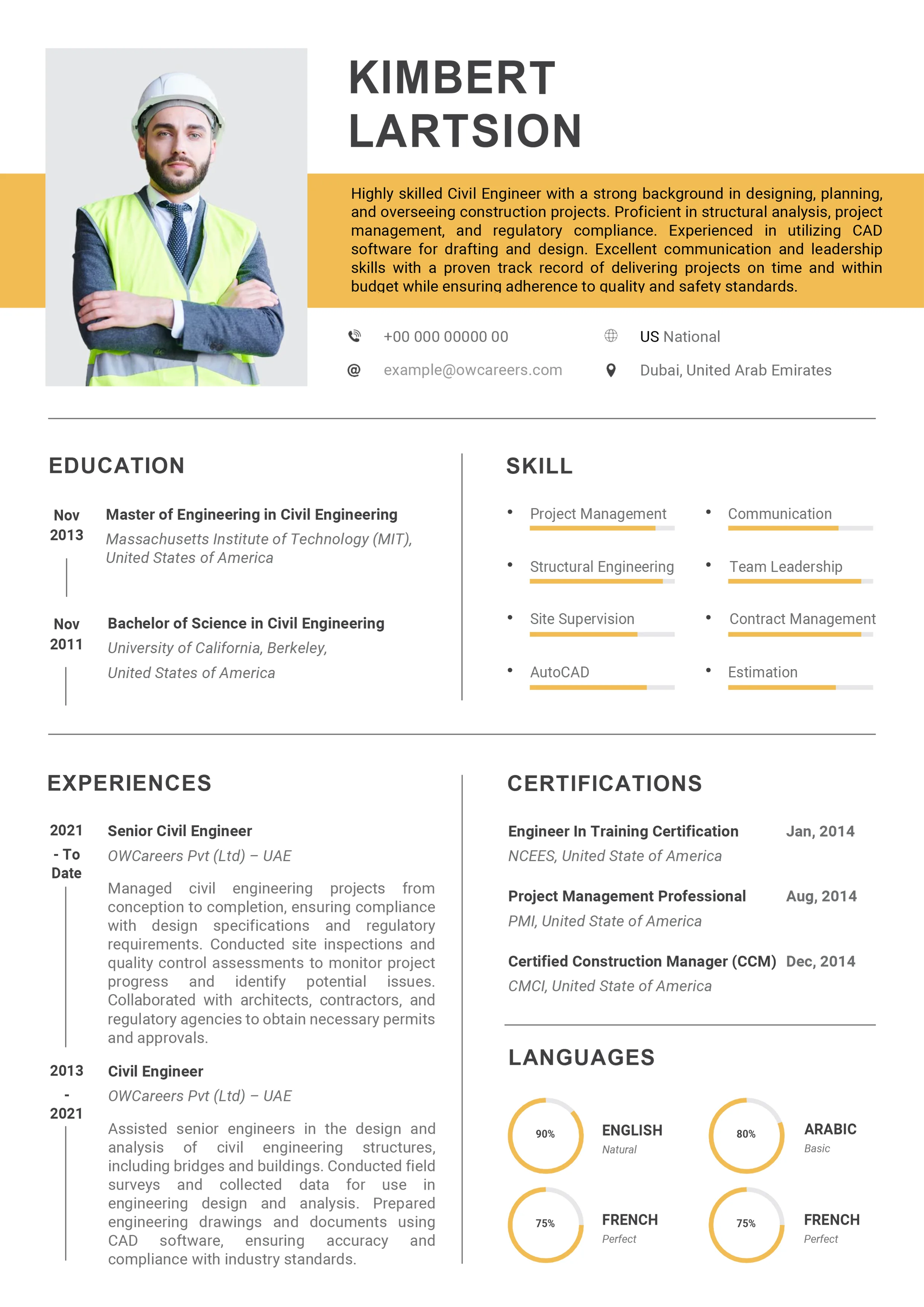 Civil Engineer CV